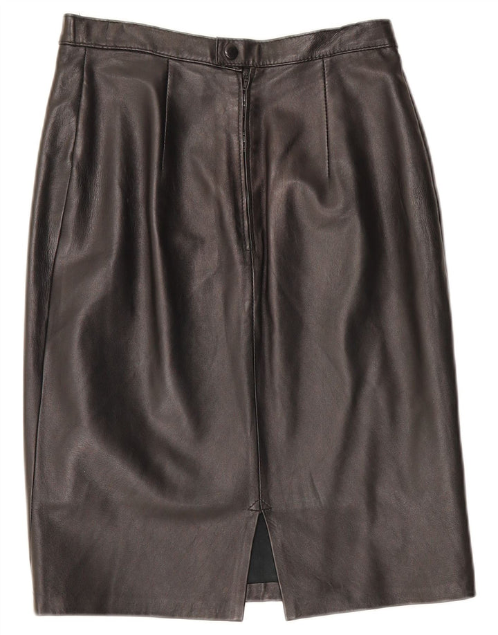 Vintage lædernederdel til kvinder W28 Medium Black