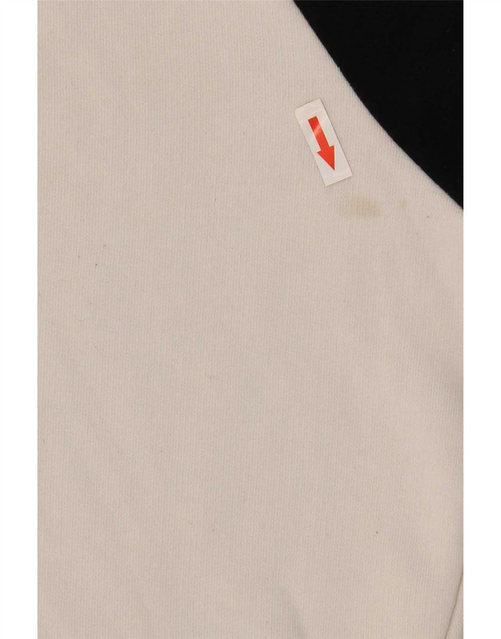 Fila Womens Oversized Crop Sweatshirt Jumper UK 10 Small White Colourblock