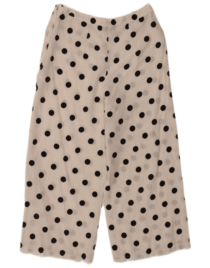 Topshop Dame Se Through Cropped Trousers UK 12 Medium W30 L24 White