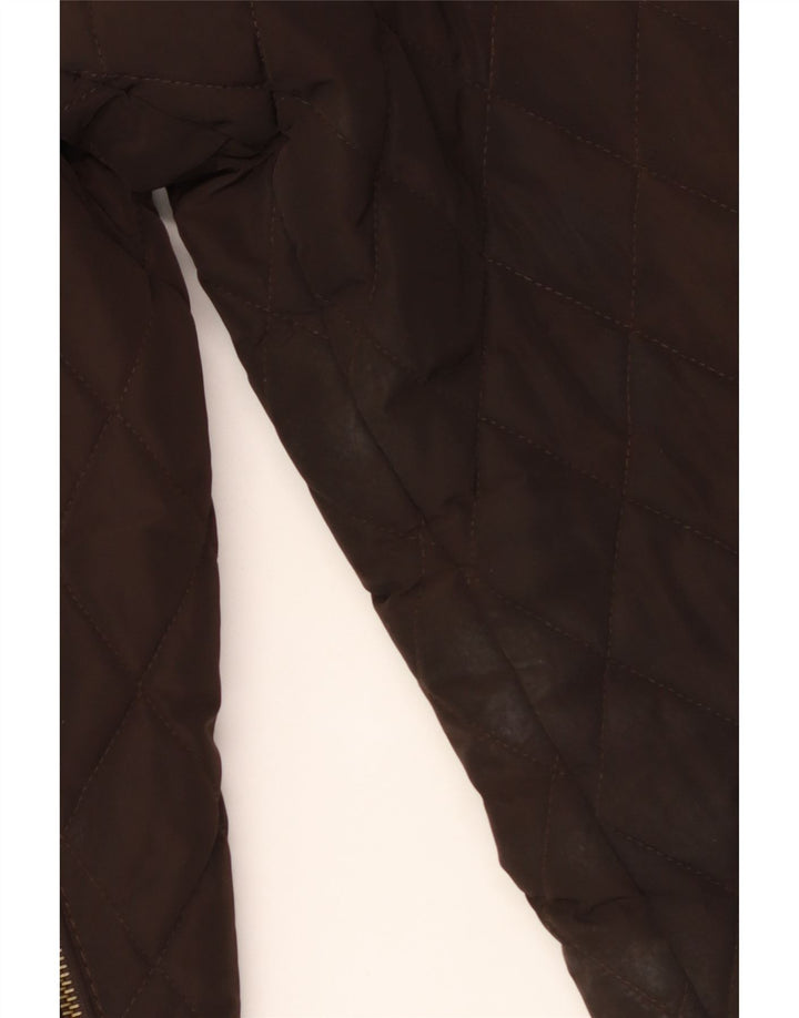 Zara Herre Militær Quiltet Jakke UK 42 XL Brun