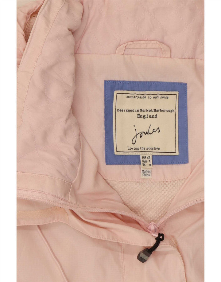 Joules Dame Hætte Oversized regnjakke UK 8 Small Pink