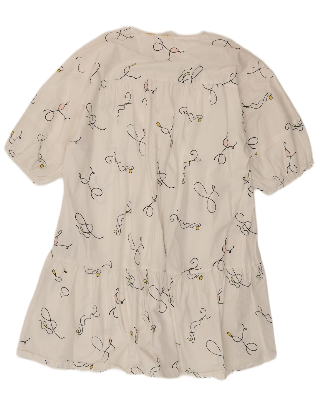 Levi's Kvinder abstrakt mønster Oversized teltkjole UK 14 Medium White