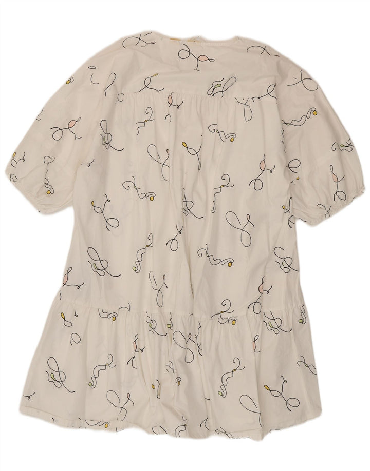 Levi's Kvinder abstrakt mønster Oversized teltkjole UK 14 Medium White