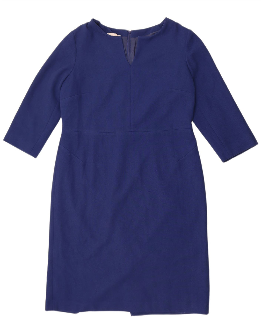 Hobbs Dame 3/4-ærmet Skede Kjole UK 16 Stor Blå Polyester