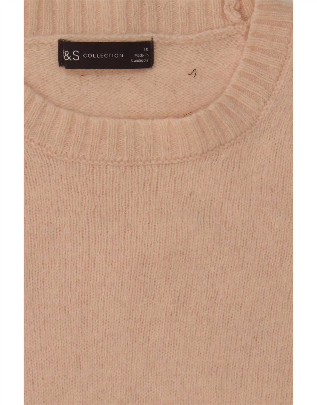Marks & Spencer Dame Boat Neck Jumper Sweater UK 10 Small Pink