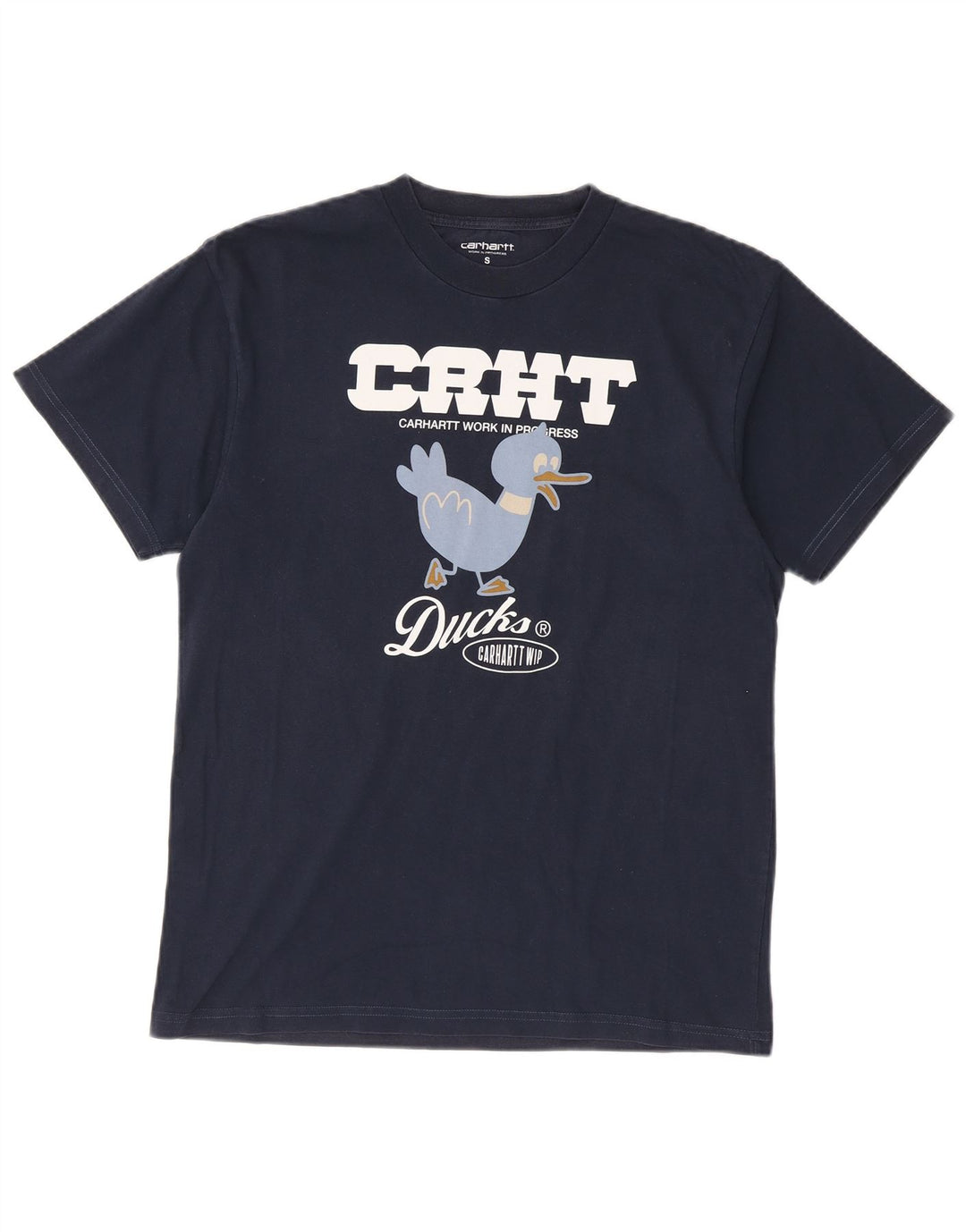 Carhartt Herre Ænder Grafisk T-Shirt Top Lille Marineblå