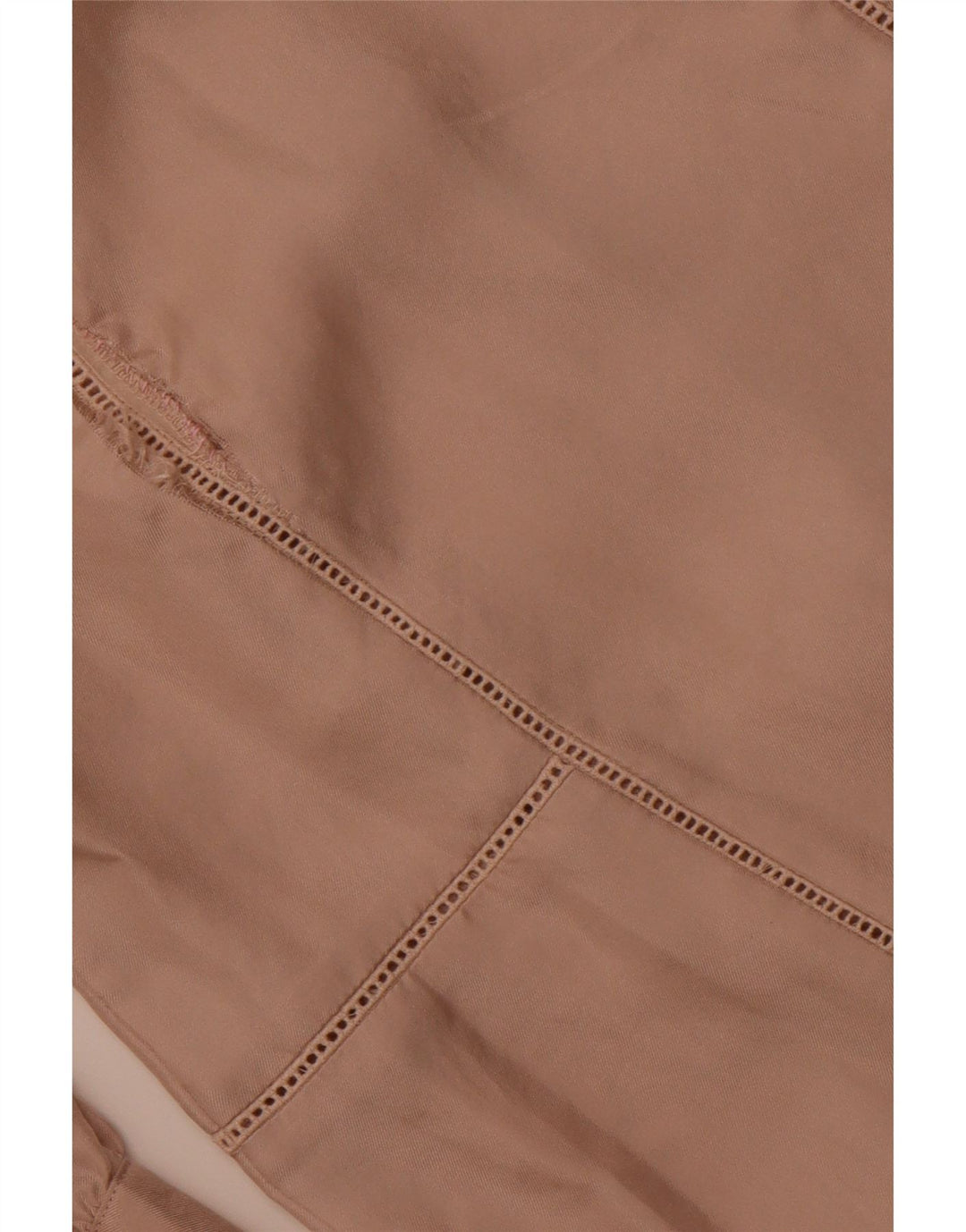 JIGSAW Dame 3/4 ærmet bluse Top UK 10 Small Beige Silke