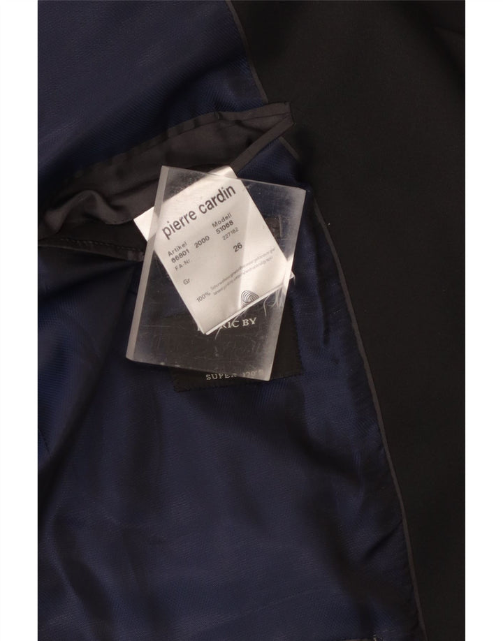 Pierre Cardin Herre 1-knap blazerjakke UK 40 Large Black Virgin Wool