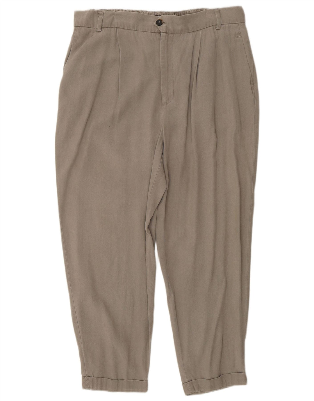 ZARA Dame Cropped Trousers Medium W28 L23 Beige