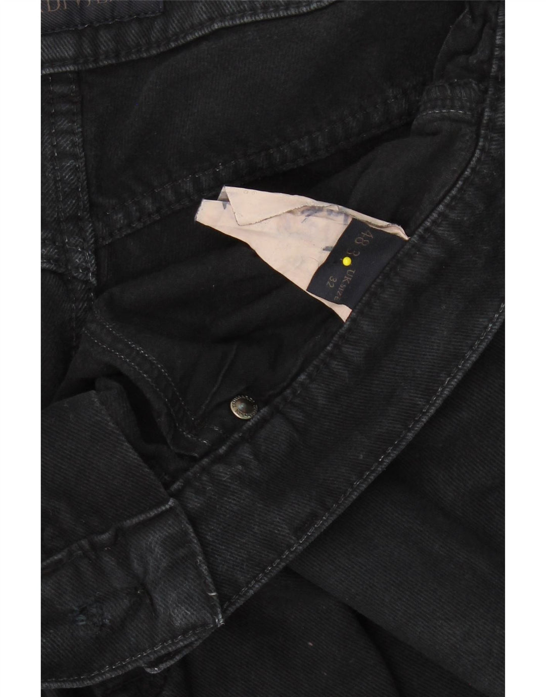 TRUSSARDI Mens Straight Jeans Size 32 Black Cotton Vintage Trussardi and Second-Hand Trussardi from Messina Hembry 