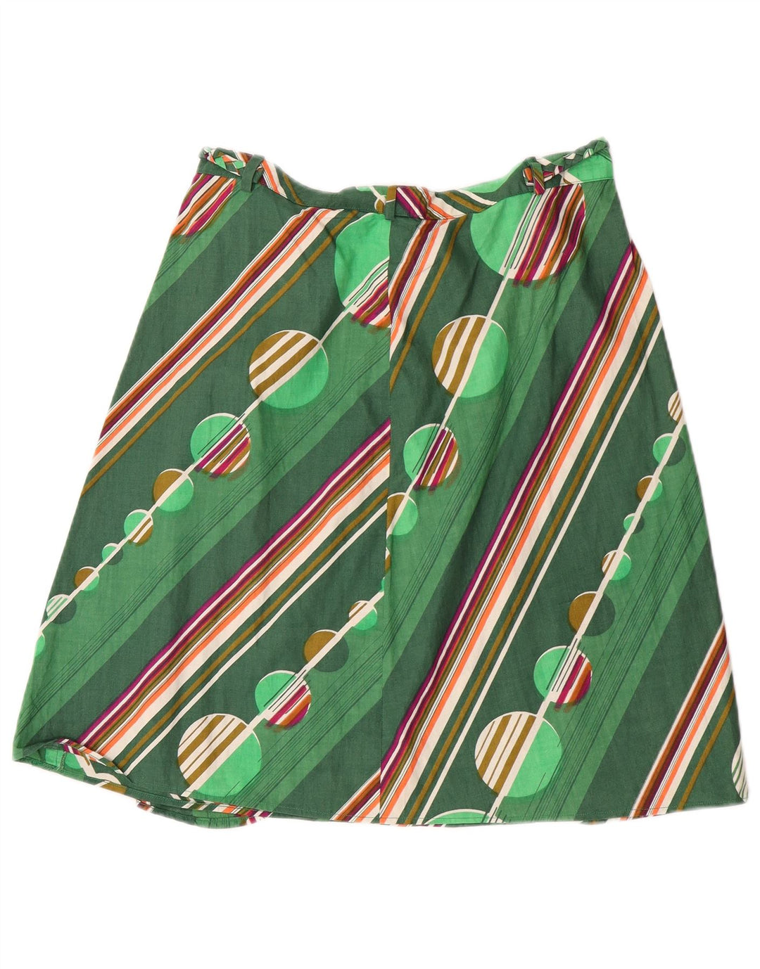 Vintage A-line nederdel til kvinder W30 Medium Grøn Geometrisk