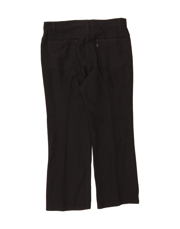 LEVI'S Mens Straight Casual Trousers W38 L29 Black Polyester Vintage Levi's and Second-Hand Levi's from Messina Hembry 