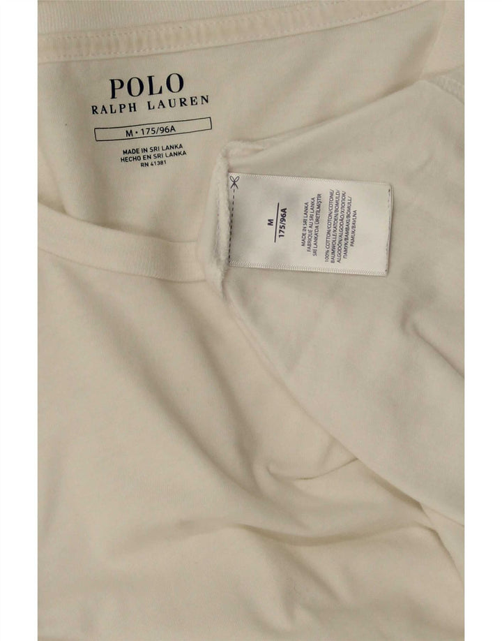 Ralph Lauren Herre Top Langærmet Medium Hvid Bomuld