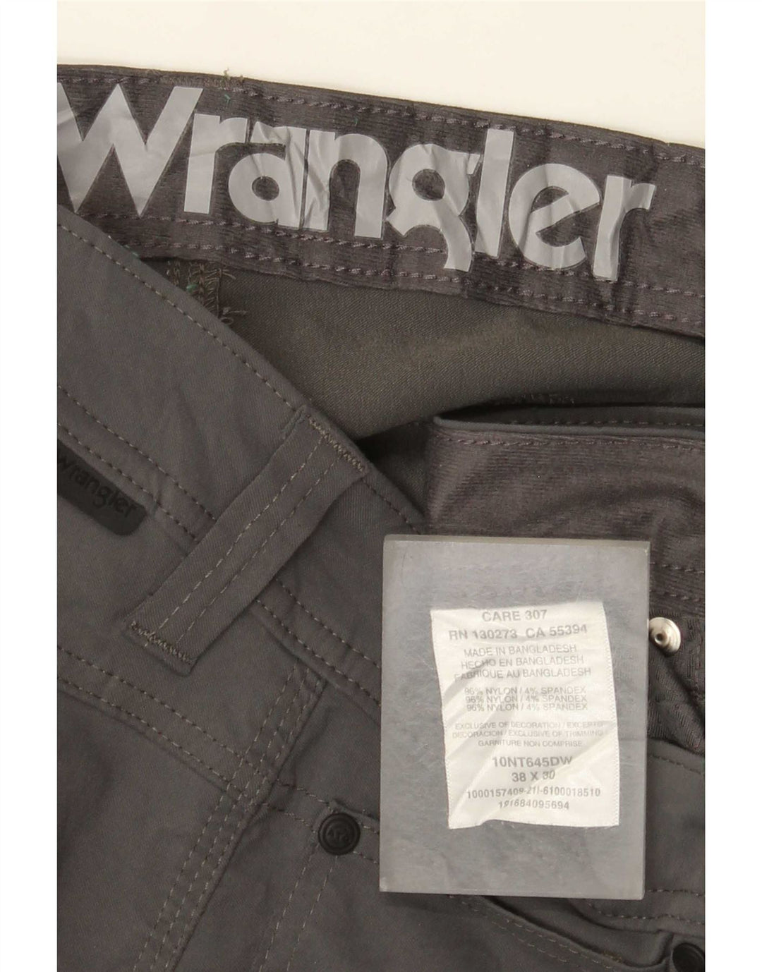 Wrangler Straight Cargo bukser til mænd W38 L30 Grå nylon