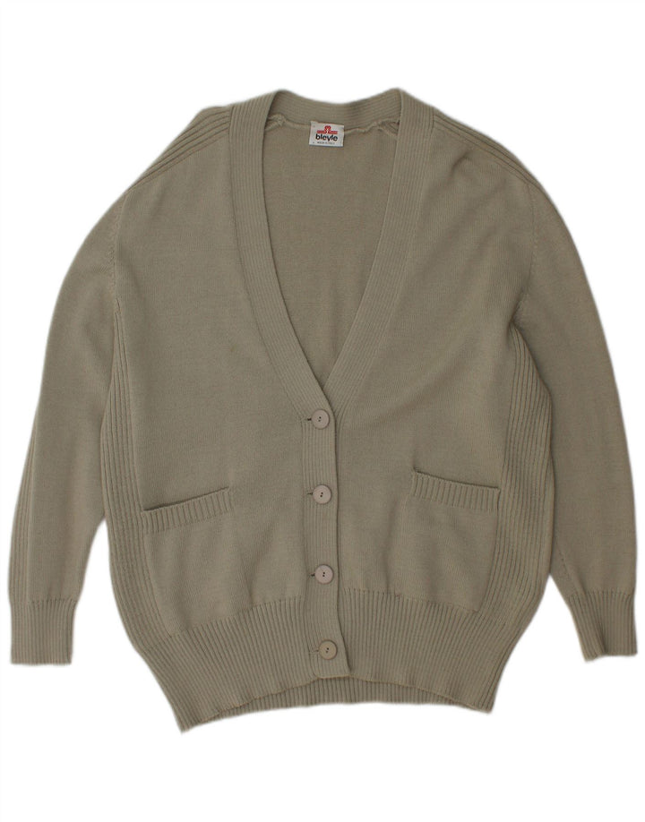 BLEYLE Dame Cardigan Sweater UK 20 2XL Grøn Virgin Wool