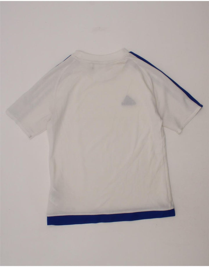 ADIDAS Boys Climalite T-Shirt Top 9-10 Years White Polyester Vintage Adidas and Second-Hand Adidas from Messina Hembry 