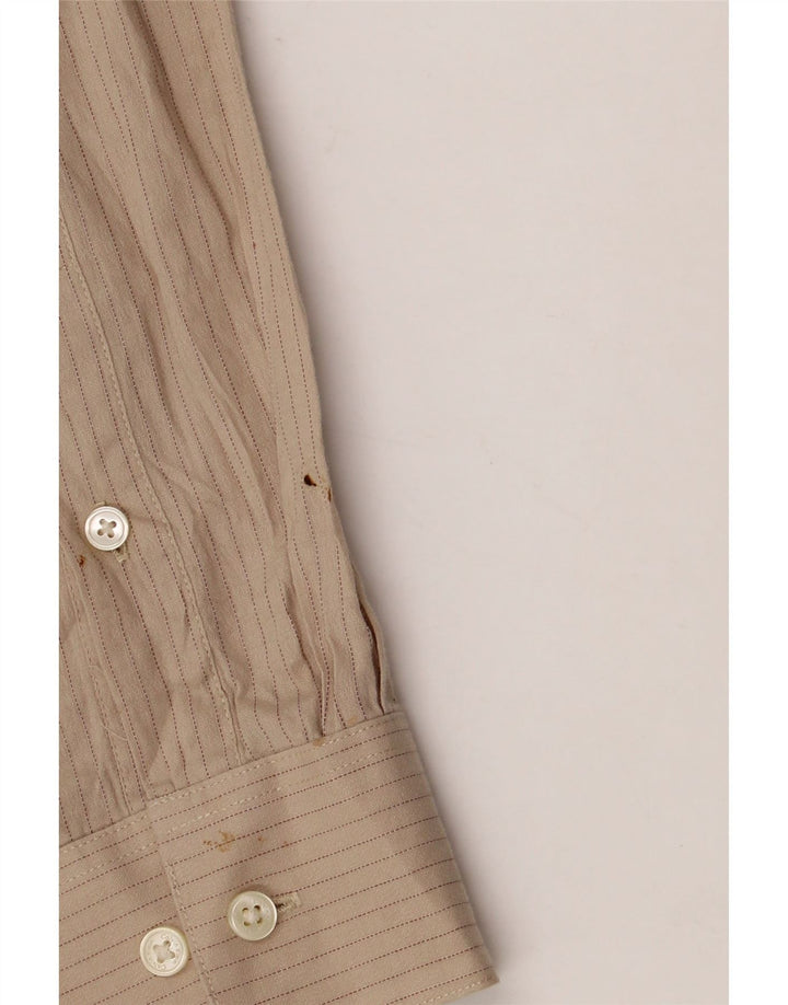 Calvin Klein herreskjorte str. 16 Stor beige stribet bomuld