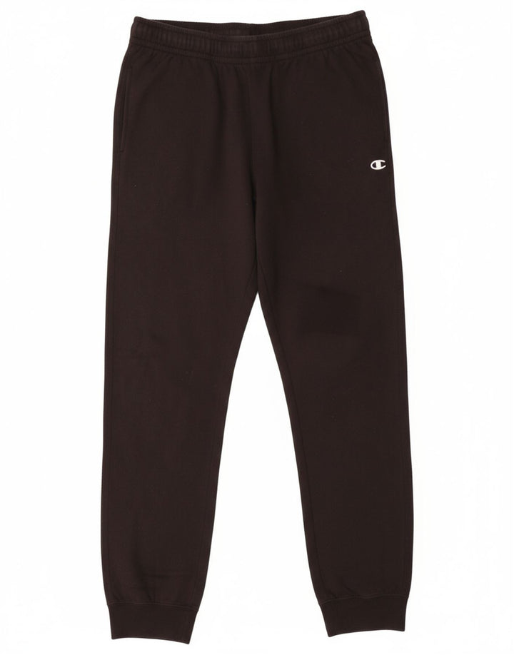 CHAMPION Mens Tracksuit Trousers Joggers Large  Black