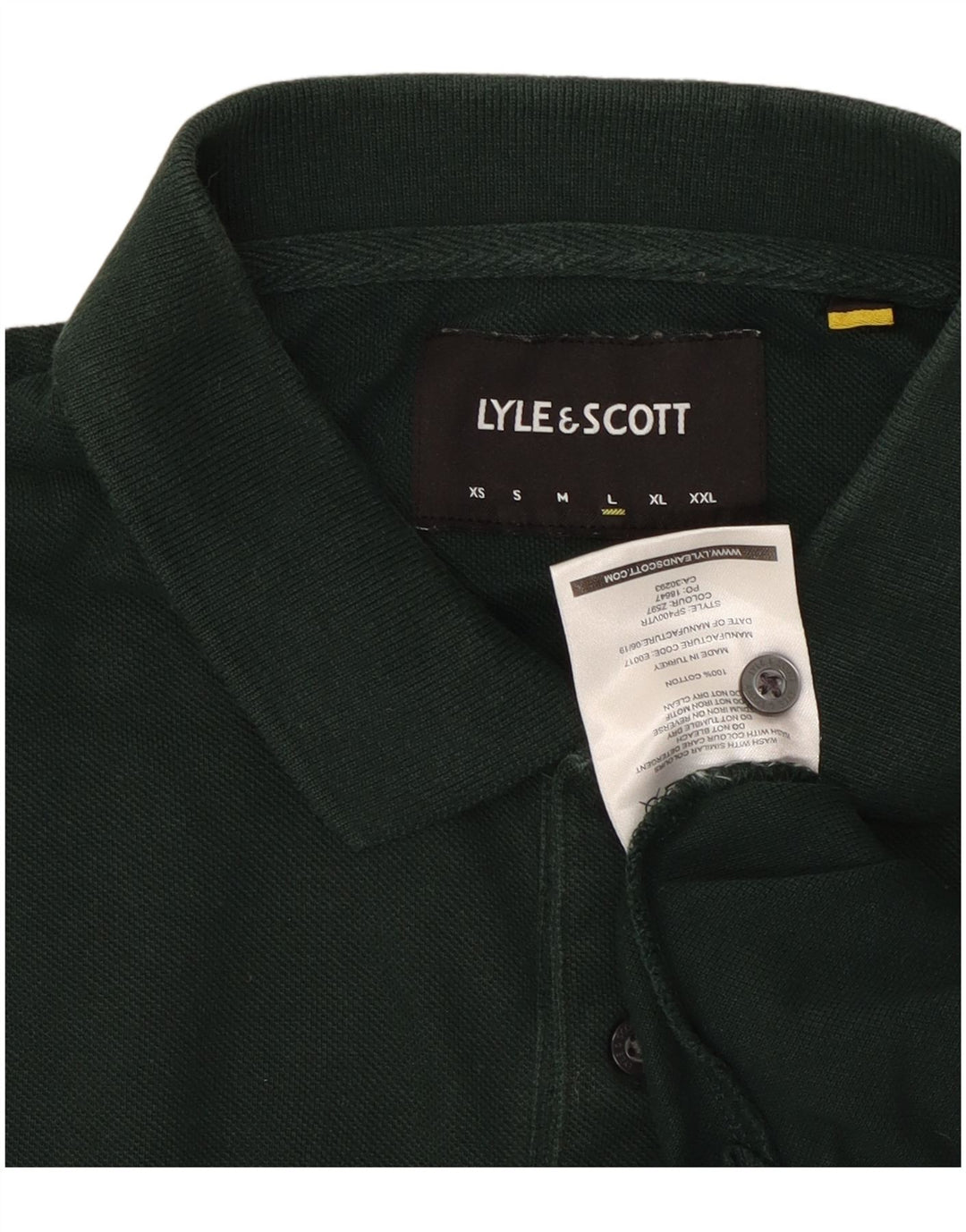 Lyle & Scott herre poloskjorte stor grøn bomuld