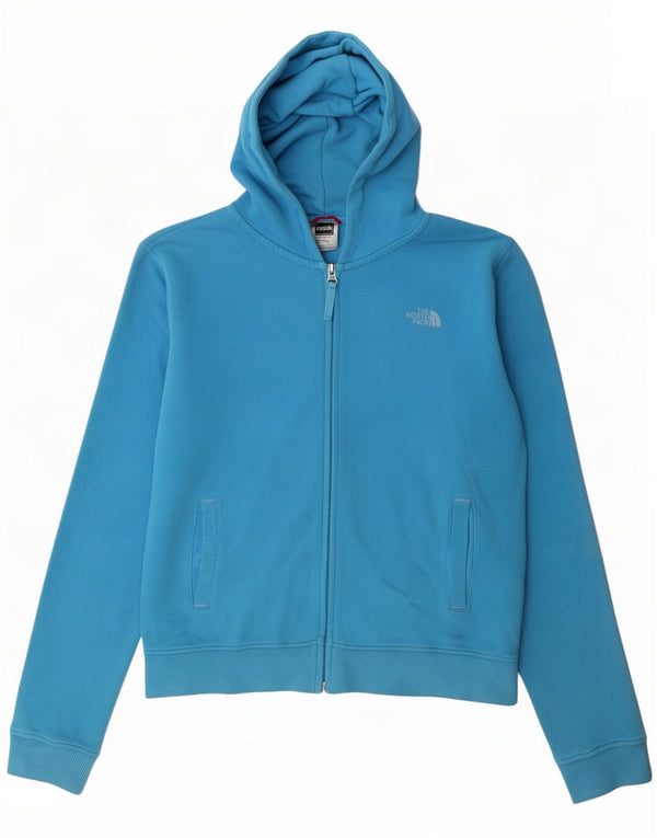 The North Face piger grafisk hættetrøje med lynlås 14-15 år XL blå bomuld