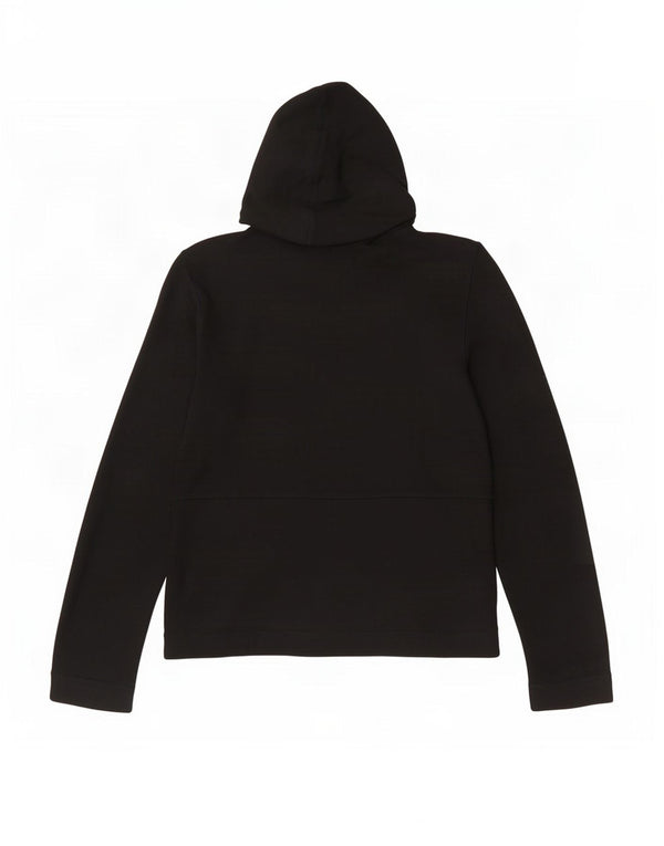 Nine West Womens Zip Hoodie Sweater UK 12 Medium Black Rayon