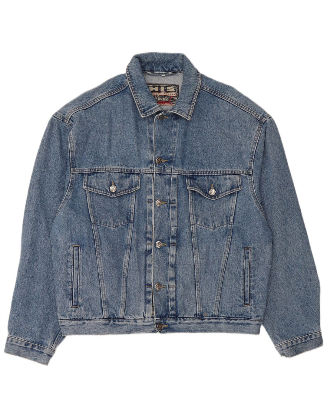 Henry I Siegel H.I.S Denimjakke til mænd UK 40 Large Blue Cotton