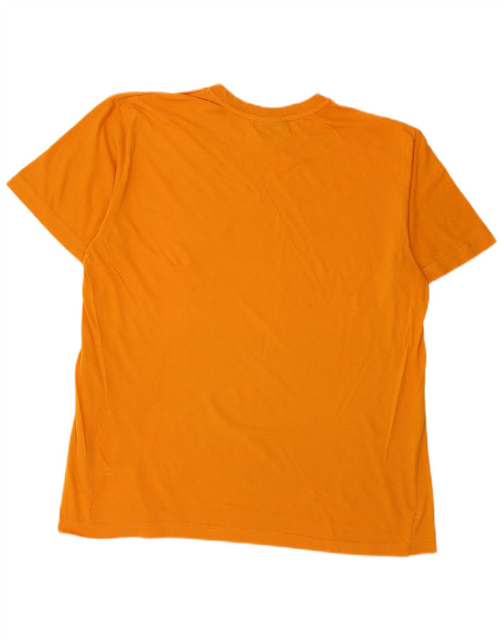 DIADORA Herre Grafisk T-Shirt Top Stor Orange Bomuld