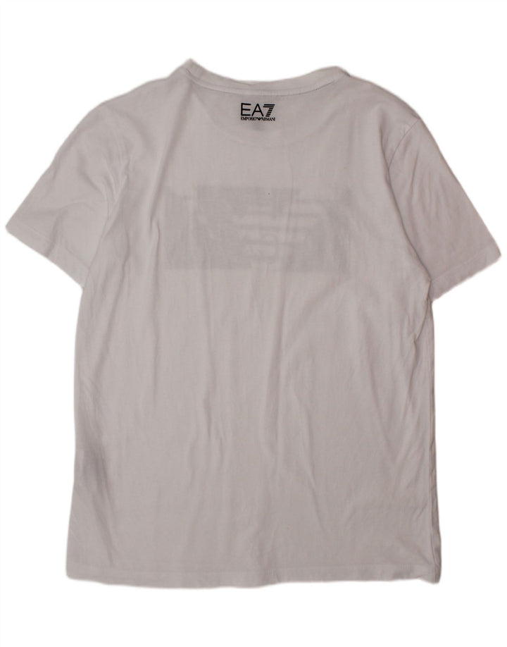 EMPORIO ARMANI Drenge grafisk T-shirt top 13-14 år hvid bomuld