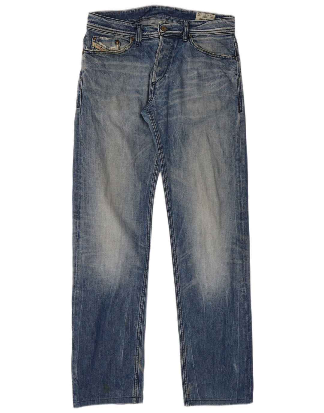 Diesel Herre Koolter Straight Jeans W33 L34 Blå Bomuld