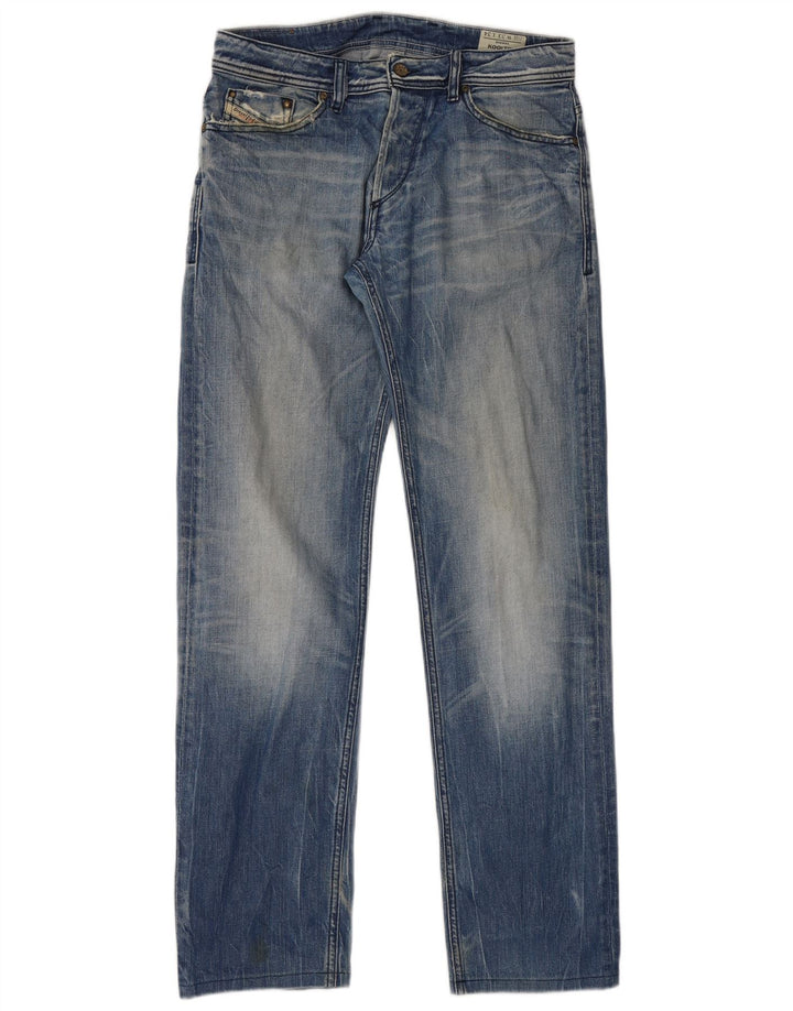 Diesel Herre Koolter Straight Jeans W33 L34 Blå Bomuld
