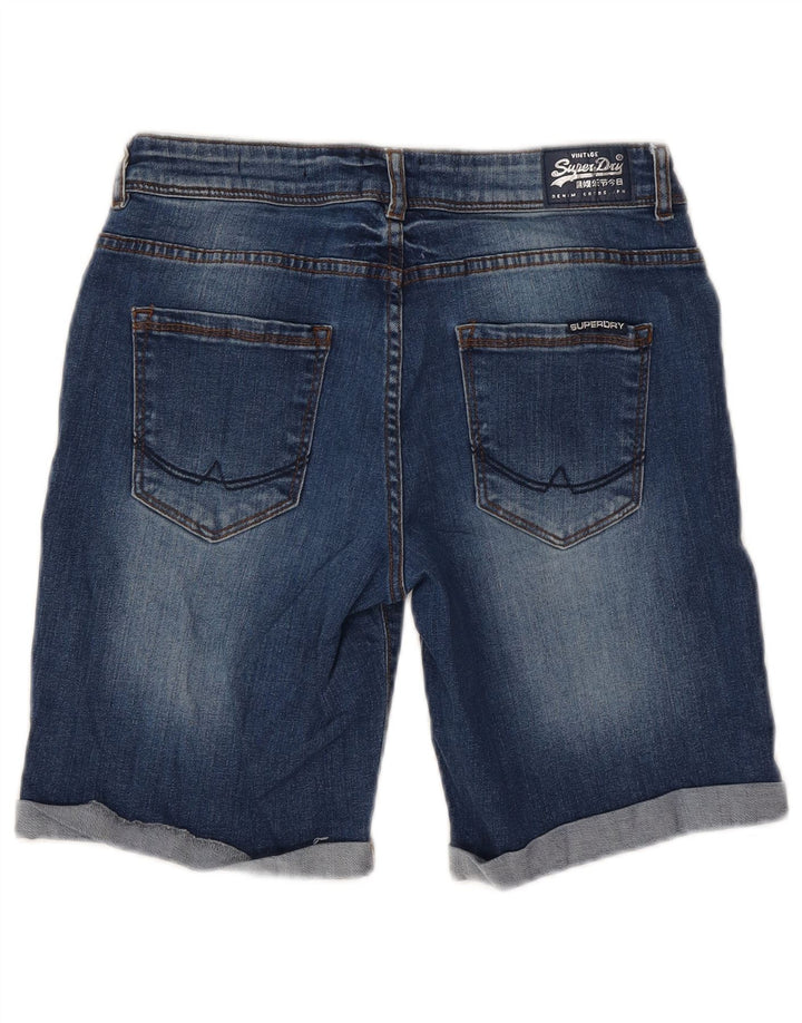 SUPERDRY denimshorts til kvinder W30 mellemblå bomuld