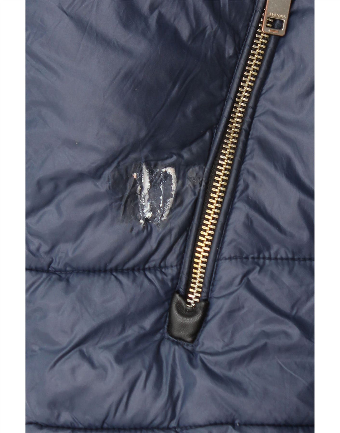 Diesel Herre hættepolstret jakke UK 36 Small Navy Blue Nylon