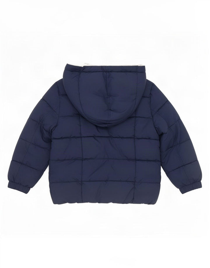 Benetton Boys, polstret hættejakke 2-3 år marineblå polyester