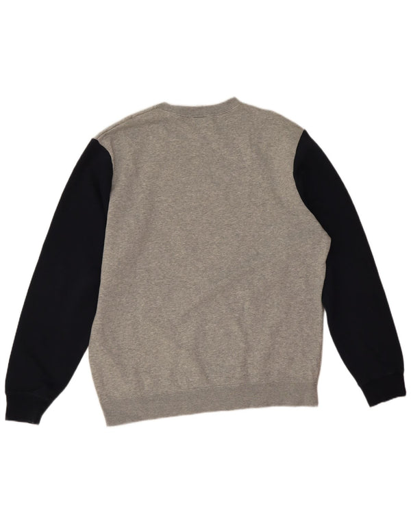 Nike Herre grafisk sweatshirt Jumper Medium Grå Colourblock Bomuld