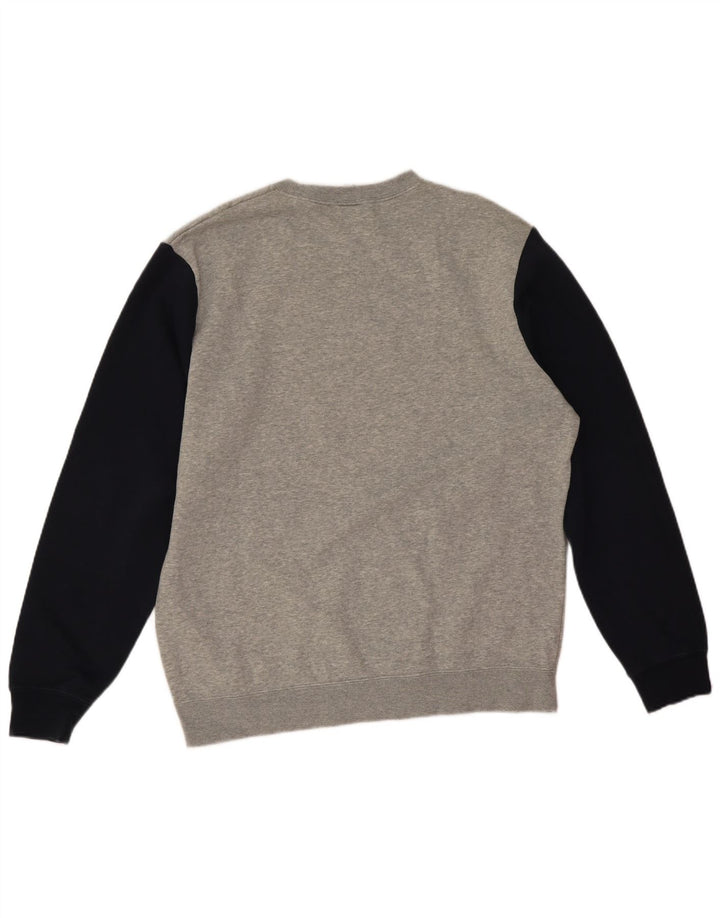 Nike Herre grafisk sweatshirt Jumper Medium Grå Colourblock Bomuld