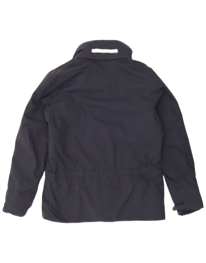 Slam Herre Hooded Windbreaker Jacket UK 36 Small Navy Blue Nylon