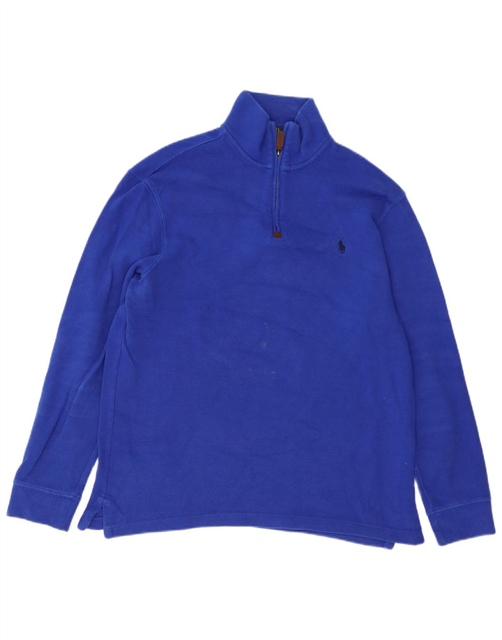 Polo Ralph Lauren Herre lynlås-hals sweater mellemblå