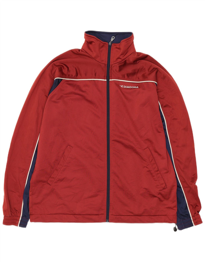DIADORA Træningsdragt topjakke til mænd UK 38 Medium Maroon Colourblock