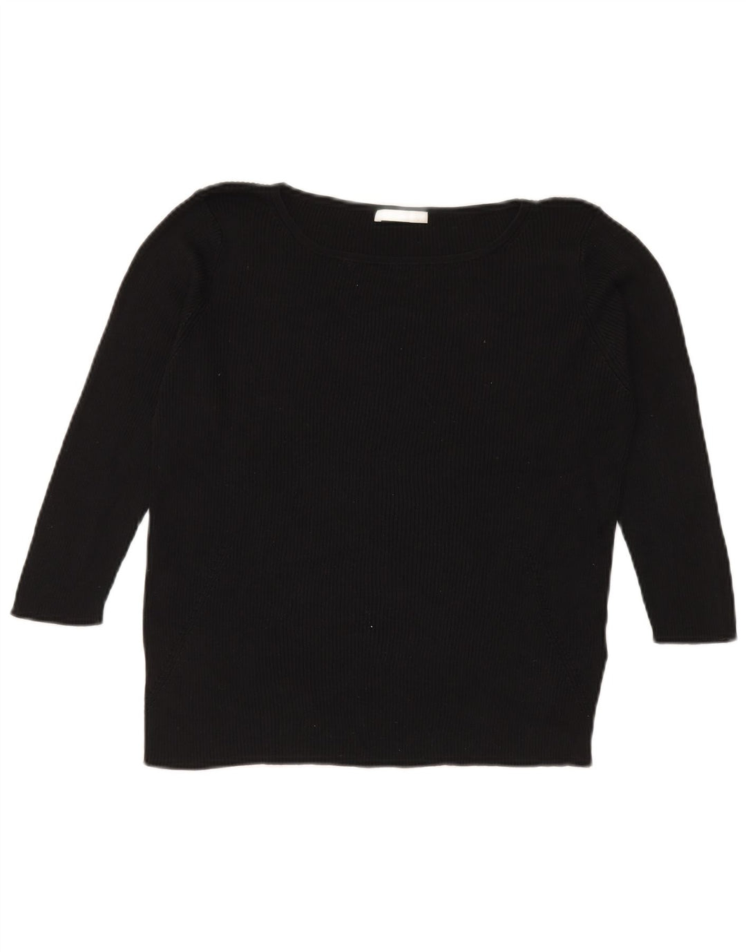 Marks & Spencer Dame Top 3/4 ærme UK 18 XL Sort Silke