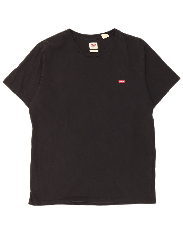 Levi's Herre Standard T-Shirt Top Medium Sort Bomuld