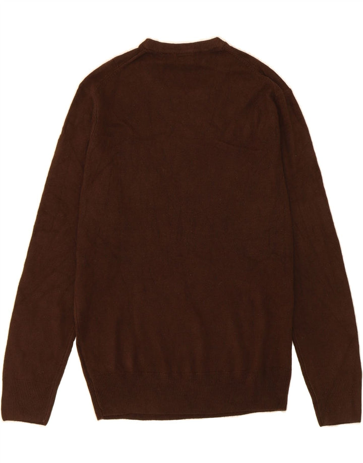 DOCKERS Mens Crew Neck Jumper Sweater Medium Brown Acrylic Vintage Dockers and Second-Hand Dockers from Messina Hembry 
