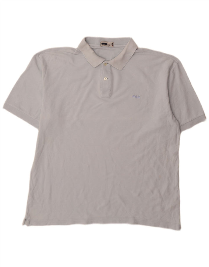 Fila Herre Polo Shirt IT 54 XL Blå Bomuld