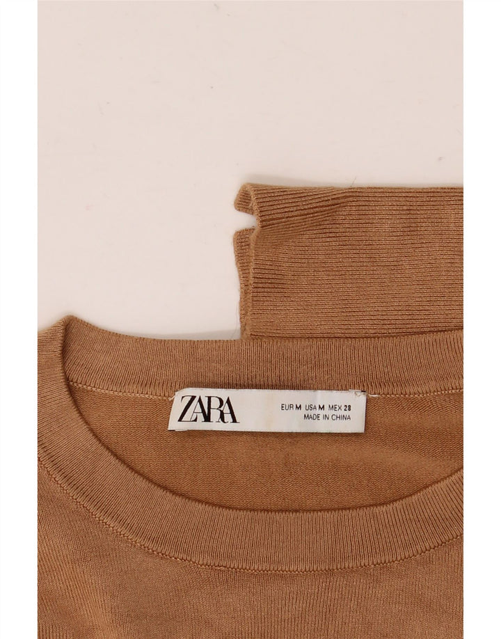 Zara Dame sweater med rund hals DK 14 Medium Brun