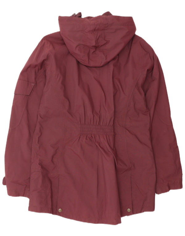 Mountain Warehouse Dame Regnfrakke med hætte UK 16 Stor Burgundy Nylon