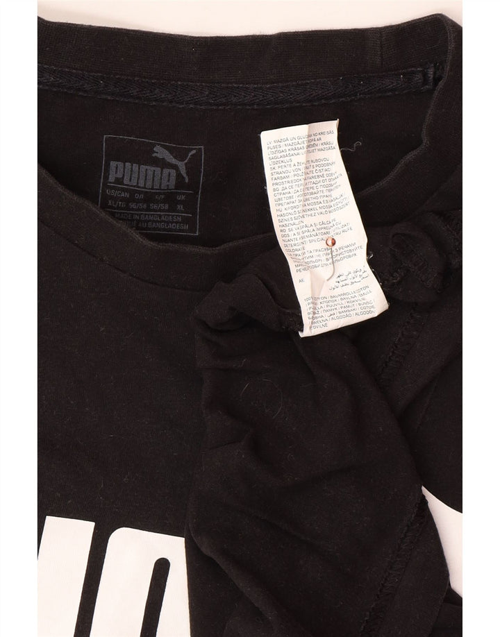 PUMA Herre grafisk T-shirt top XL sort bomuld