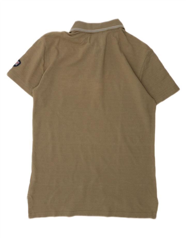 REEBOK Mens Classic Classic Fit Polo Shirt Medium Khaki Cotton Vintage Reebok and Second-Hand Reebok from Messina Hembry 