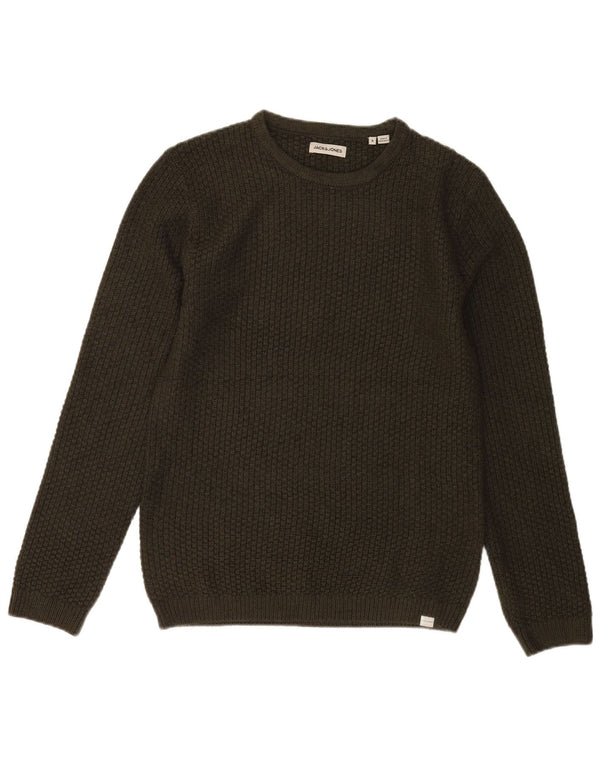 Jack & Jones Herre Crew Neck Jumper Sweater Small Khaki Akryl