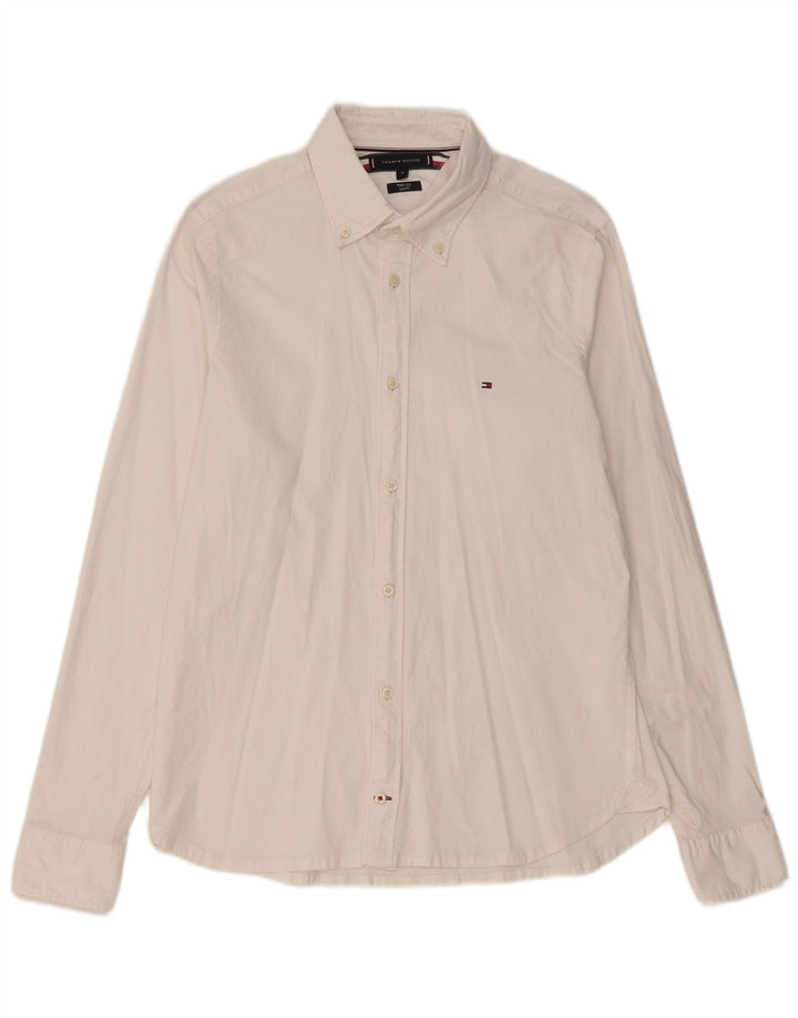 Tommy Hilfiger Herre Slim Fit skjorte Medium White