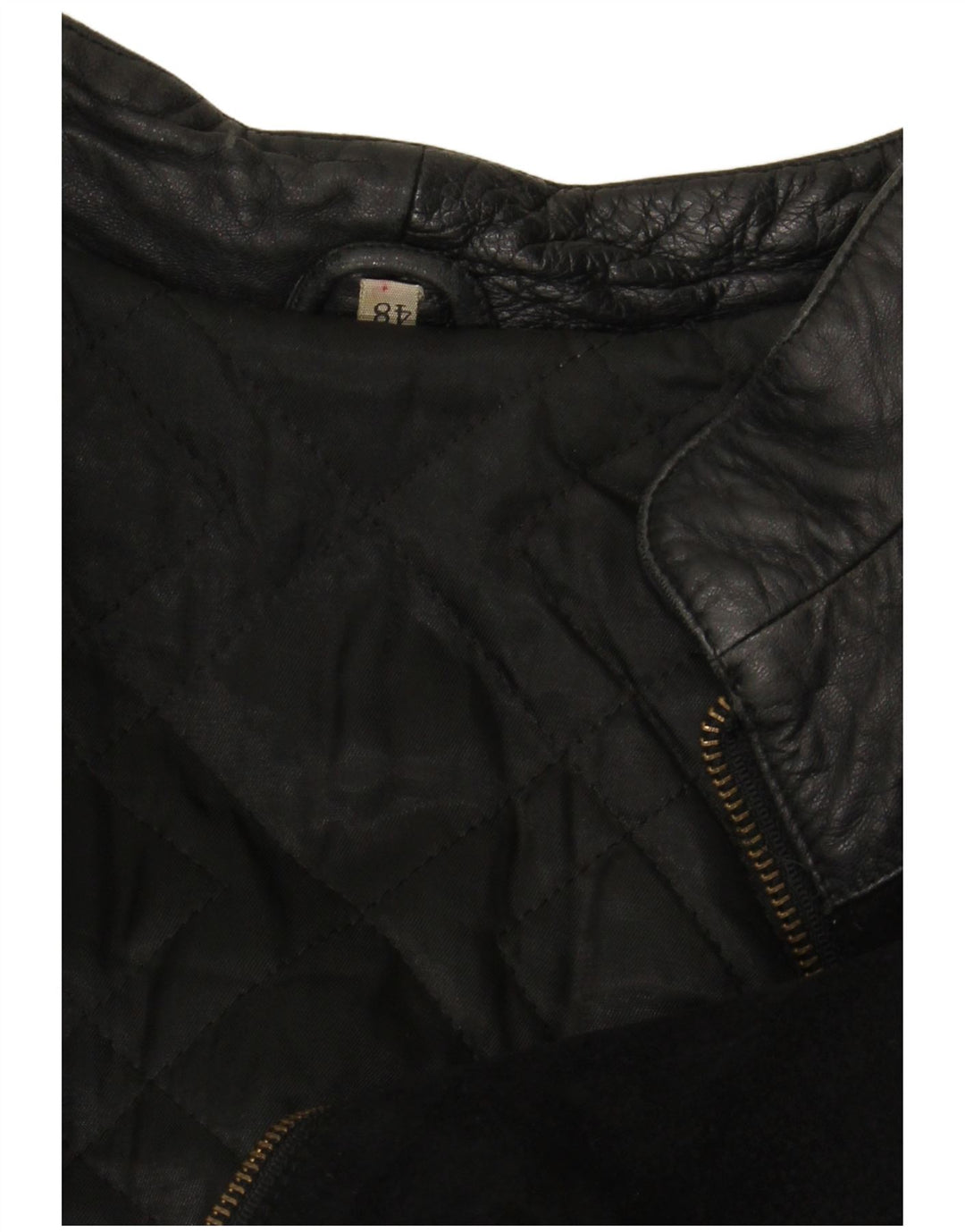 VINTAGE Dame ruskindsjakke IT 48 XL Sort