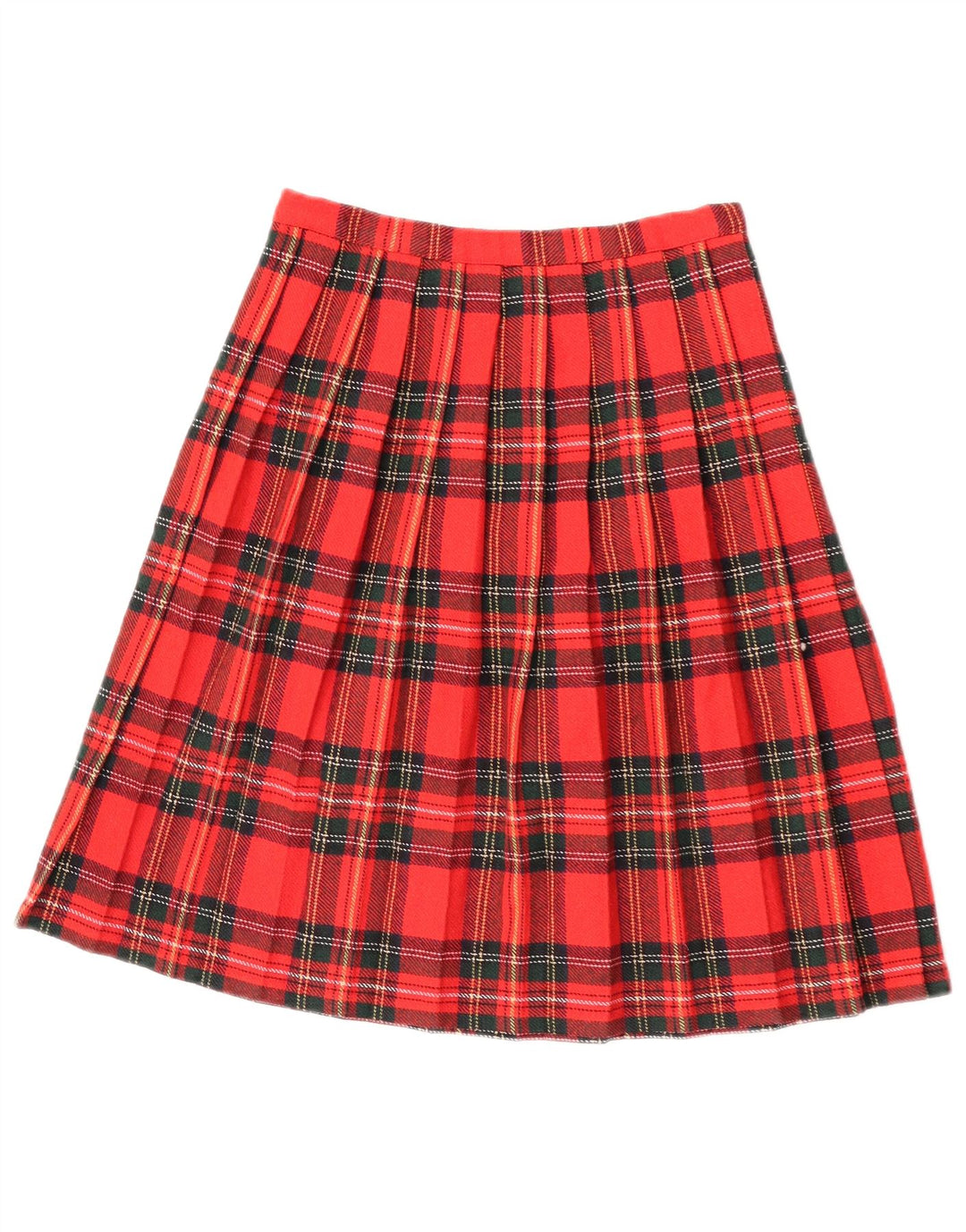 Vintage kvindekniv plisseret nederdel W26 lille rød ternet